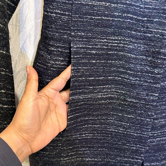 ✨Akris Women's Size US 4 Formal Elegant Wool-Blend Blazer Jacket Black✨ - Picture 6 of 9